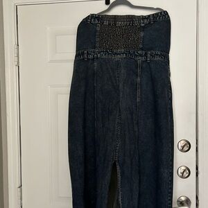 Strapless Denim Dress